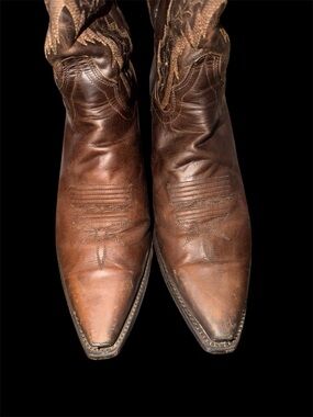 Dan Post Men’s Brown Leather Western Cowboy Boots, Size 10